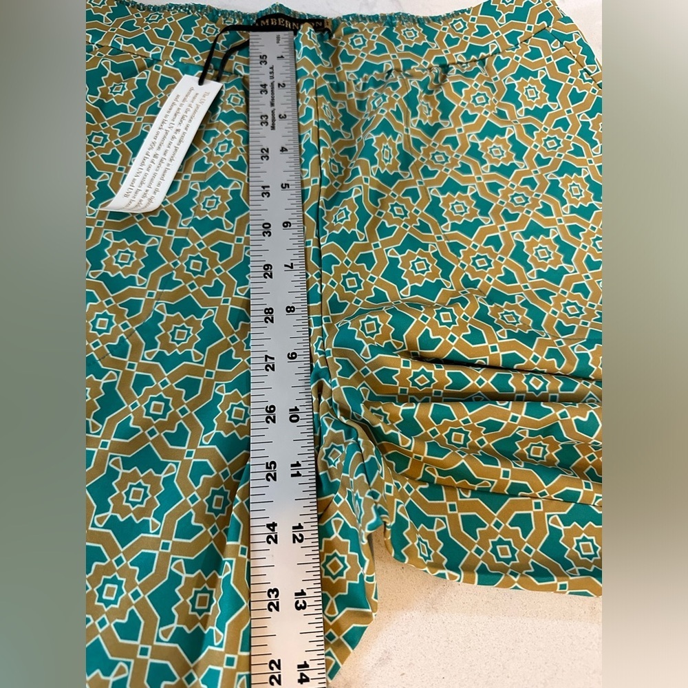 NWT AmberNoon II by Erum Ilyas SunKnit UPF 50 Wide-Leg Printed Pants Size Small - Picture 10 of 13